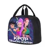 Bolsa de mão para almoço de grupo de meninas caçadoras de demônios transfronteiriça KPop Caçadores de Demônios bolsa de piquenique para estudantes crianças