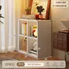 Estantería de Madera Maciza con Rejilla, Estante de Almacenamiento de Pie, Almacenamiento para Sala de Estar, Gabinete Negro de Ocho Compartimentos, Estantería Baja Combinable Libremente