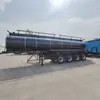 Semirremolque cisterna de acero al carbono para asfalto de 4 ejes, 45 metros cúbicos, remolque cisterna estándar para transporte de líquidos con sistema de calefacción, transfronterizo
