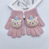 Guantes para niños para niñas cachorro de dibujos animados cálidos tejidos para exteriores para niños de dedo estudiante lana guantes invierno marea
