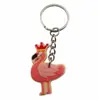 Chaveiro Novo Flamingo Transfronteiriço Pingente Borracha Macia PVC Pingente de Chave Acessórios para Chaveiro de Bolsa