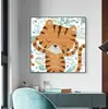 Serie de animales de punto de cruz transfronteriza nuevo amor cerebros pequeño tigre bordado automático materiales de bordado fabricantes de dormitorios al por mayor
