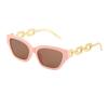 Gafas de sol Cat Eye con Montura Pequeña para Mujer, Nuevas Gafas de Sol Gruesas con Cadena de Moda, Gafas de Moda para Mujer, Transfronterizo
