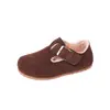 Zapatos Birkenstock para Niños Niñas Más Terciopelo 2026 Otoño/Invierno Nuevos Zapatos de Frijol Calientes Versátiles Elegantes Suela Suave Zapatos de Algodón