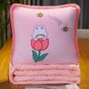 Almohada Edredón Doble Uso Manta para Coche Dos en uno Almohada para Coche Almohada para Siesta de Oficina Carro para Dormir de Niñas
