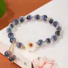 Pulsera de Ágata Corazón de Azúcar Natural para Mujer Vintage Nicho Sentido Avanzado Pulsera de Hilo de Ágata Corazón de Azúcar Regalo Pulsera al por Mayor