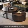 Mesa de Centro Redonda de Pizarra Sala de Estar Hogar 2024 Nuevo Lujo Ligero Moderno Simple Apartamento Pequeño Negro Estilo Italiano Producto Extremadamente Nuevo