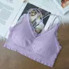 Chegada Nova Top Tomara que Caia Sem Costura com Alça Cruzada no Ombro Renda Sexy Decote V Alça no Ombro Roupa Íntima Feminina