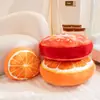 Almofada Criativa Realista em Formato de Fruta, Almofada de Pelúcia Laranja e Tomate, Decoração de Sofá e Janela de Canto para Casa, Almofada Divertida para Assento