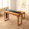 Mesa Taburete de Madera Maciza para Guqin Nuevo Estilo Chino Mesa de Resonancia para Qin Madera de Olmo Viejo Mesa Antigua para Guzheng Caligrafía Mesa Sinología Mesa de Ceremonia del Té
