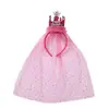 Diadema de Gasa con Corona para el Pelo Transfronteriza Fiesta de Cumpleaños Vestido de Novia Estilo Princesa Feliz Cumpleaños Tocado Lentejuelas Accesorios para el Cabello