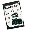 Lindo Gato Negro Mini Tapa Blanda Estudiante Dibujos Animados Rayado Bolsillo Cuaderno de Notas Alta Calidad Recompensa Papelería Pequeño Cuaderno Venta al por Mayor