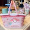 Cesta de Armazenamento Fofa Sanrio para Artigos de Higiene Pessoal Grande Capacidade Cesta de Banheiro Desenho Animado Banho Estudante Dormitório Bolsa de Mão Frete Grátis