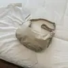 Bolsa de ombro plissada de grande capacidade estilo coreano Shuai Mijia 2026 nova moda retrô bolsa transversal bolsa de ombro para o dia a dia