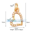 M18 L26 K07 Accesorios para joyería DIY colgante de cobre puro colgante pequeño luna triángulo corazón de melocotón redondo marca