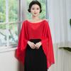 Novo Verão Fino Chiffon Pullover Xale Vestido de Noiva Diário Correspondência Saia Multicolor Manto Tamanho Grande Mid-length