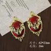Série Estilo Gótico Retrô Pingente de Liga de Zinco Coração de Morcego Cruz Rosa Acessórios para Pulseira Brincos Personalizados DIY