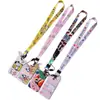 Fábrica de Impresión por Transferencia de Calor Personalizada Marca Propia Lanyard para Credencial Insignia de Trabajo para Exposiciones Portatarjetas de Poliéster Cuero PU Lanyard para Teléfono con Patrón Impreso
