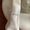 Anillo de Plata de Ley S925 Hueco de Encaje Apilable con Perlas para Mujer Nicho Moda de Alta Gama Versátil Anillo para Dedo Índice Producto Nuevo