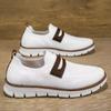 Sapatos Masculinos Transfronteiriços Novo Estilo Malha Respirável Sapatos Casuais Masculinos Leves Respiráveis Sapatos Esportivos Simples e Confortáveis Sapatos de Calçar Fácil para Homens