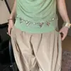 Corrente de Cintura Coração de Prata Estilo Boho para Mulheres, Sensação Retro de Alto Padrão, Adequada para Saias e Jeans, Cinto Decorativo de Corrente, Tendência