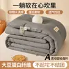 Colcha de fibra de soja Clase A, colcha de aire acondicionado, colcha de invierno, amigable con la piel, engrosada, cálida colcha de algodón, colcha de primavera y otoño, adecuada para todas las estaciones