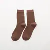 Calcetines de otoño e invierno para hombre, calcetines casuales de color liso vertical para hombre, calcetines de moda para hombre, calcetines, medias para hombre, venta al por mayor