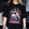 Camiseta de mujer con estampado de algodón puro de serie de personajes famosos, tops casuales de verano para mujer, inyección directa digital de gran tamaño