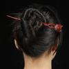 Original hoja pequeña Palo de rosa vintage palo de rosa Fénix nueve Ruyi carpa horquilla de madera femenina recogido Hanfu cumpleaños San Valentín regalo