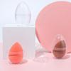 Set de Almacenamiento con Soporte para Esponjas de Belleza de Grado A Estándar Europeo, Esponja de Maquillaje con Forma de Gota de Agua, Doble Uso para Seco y Húmedo, Esponja que No Absorbe Polvo Esponja de Belleza