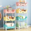 Carrinho de macarons de alto valor Rack de armazenamento multicamada Brinquedos infantis Armazenamento de piso Estante doméstica Lanches móveis