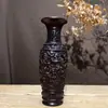 Adornos de Talla en Madera de Ébano para Sala de Estar en Casa, Mueble de TV, Artesanías Decorativas Estilo Chino Nuevo, Venta de Liquidación para Inauguración de Casa, Jarrón de Dragón y Fénix