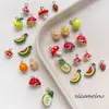 Acessórios Pingente de Cogumelo Colorido Estéreo Pinha Fruta Liga Acessórios para Pingente DIY Acessórios de Gotejamento de Óleo Pulseira Joias Contas