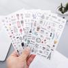 Adesivos Estilo Aquarela Fresca Diário de Viagem Manual DIY Diário Álbum de Fotos Adesivos 6 Peças 20g Autoadesivo