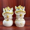 Talla de Fruta Marfil Zodiaco Cerdo Oveja Conejo Tigre Rinoceronte Zorro de Nueve Colas Tres Ovejas Kaitai Muebles para el Hogar Decoración de Escritorio Decoración de Coche