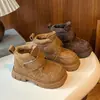 Botas Martin para Meninas 2025 Novas Botas de Outono e Inverno para Crianças para Meninas Mais Velhas Botas Curtas da Moda Versátil Botas Únicas Elegantes