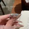 Anillo de Encaje de Jade Azul Natural al por Mayorista Xiaohongshu con Incrustación de Plata S925, Estilo de Lujo Ligero Europeo y Americano para Mujeres