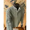 En stock otoño e invierno 2026 nuevo estilo casual de alta calidad suéter de punto falso de dos piezas para hombre, chaqueta única de talla grande, marca de moda