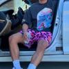 Shorts de Basquete Estilo Americano da Moda Comprimento do Joelho Secagem Rápida Shorts Esportivos Masculino Verão Solto Casual Estampa de Leopardo Shorts de Quarto