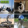 Escultura de Spray de Gota de Água de Aço Inoxidável Personalizada Espaço Verde Quadrado Água Exibição Central Escultura de Gota de Água de Spray de Aço Inoxidável