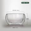 Tazón de Vidrio Transparente 350ml 450ml Vidrio de Borosilicato Alto Vajilla Tazón Doble para Ensalada Venta al Por Mayor Aislamiento Térmico y Conservación del Frío Horno
