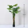 Planta Verde Artificial con Diseño de Hoja de Tortuga Tridimensional, Planta en Maceta de Lujo de Alta Gama para Decoración Interior del Hogar, Planta Falsa Decorativa Suave y Paisajismo