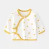 Ropa interior para bebé recién nacido Sin huesos Algodón puro Primavera y Otoño Velcro de Medio Espalda para recién nacido Traje de Monje Luna Llena Top para bebé