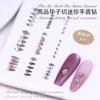 Huazi corte de unha diamante mini joias atacado transfronteiriço cor champanhe acessórios para unhas diamante plano de formato especial DIY