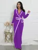 3249 Ropa de Mujer Transfronteriza Europea y Americana Amazon Otoño e Invierno Nuevo Estilo Bloque de Color Sencillo Cotidiano Mono de Manga Larga para Mujer