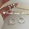 Estilo Ins Coreano Joyería Plateada Brillante Plata de Ley S925 Anillo Sencillo de Perla Ligera Diseño Versátil de Gama Alta de Nicho Modelo para Mujer