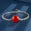 2025 Huabi Joias Europeia e Americana Retro Rosa Artificial Lapidada Pedra Colorida Pulseira Retro Joia de Mão Pedra da Heroína 14mm