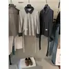 Coleção outono KITTIN: Suéter de tricô com gola polo, manga longa, estilo coreano, caimento solto, versátil, acinturado, emagrecedor, patchwork 30006