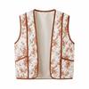 Amazon comercio exterior transfronterizo otoño e invierno 2024 nuevo chaleco chaleco de algodón acolchado estampado de moda callejera para mujer europea y americana
