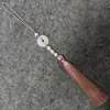 Novo produto de Guanshanyue: pingente de paz de jade branco com borlas, franjas de pérolas, joias de estilo antigo e borlas de seda